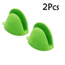 Guantes de silicona resistentes al calor - Agarrador de mano aislante del calor, lavable y de limpieza rápida, guantes de horno de silicona resistentes a altas temperaturas, de uso múltiple - Multicolor - Ver 19