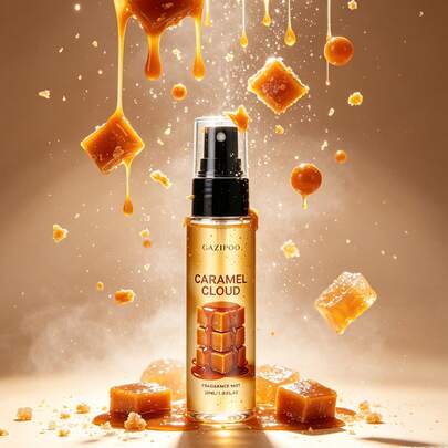 30ml Caramel Scented Body Mist, Alcohol-Free Perfume Spray For Women, Long-Lasting Fragrance With Notes Of Coconut, Orange And Citrus, Boosts Confidence And Charm. Suitable For Dates, Work, Everyday Wear, Parties. An Ideal Gift For Holidays, Birthdays, Gatherings, Mother's Day, For Parents, Couples, Friends.