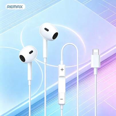 REMAX RM-570 Wired In-Ear Headphones, High-Definition Stereo Earbuds With In-Ear Controls And Microphone, In-Ear Music Headphones, Wear-Resistant In-Ear Controls For Online Classes And Gaming, Noise-Canceling And Sound-Isolating Business Call Headset