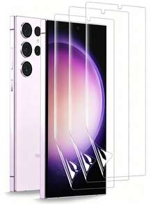 3pcs Galaxy S23 S22 Ultra/ Note 14 13 Pro+ 4G 5G/Honor Phone Screen Protector Film High Definition Skin-Friendly Hydrogel Film Anti-Explosion Anti-Scratch Anti-Fall Anti-Fingerprint Full Screen Coverage Curved Phone Screen Protector Film Suitable For Daily Protection, Office, Home Phone Accessories Waterproof Shockproof - Clear - View 22