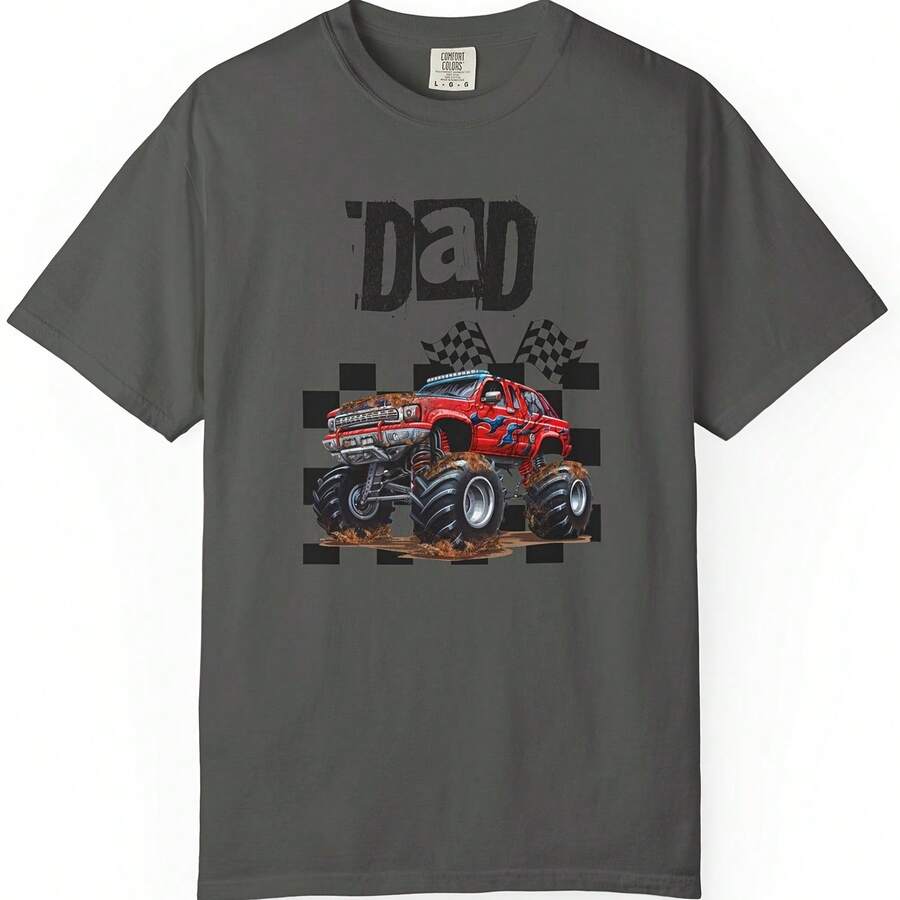Dad Monster Truck Shirt, Monster Truck Dad Shirt, Truck Jam Family Birthday Party Shirt, Monster Tru - màu đen - Xem 1