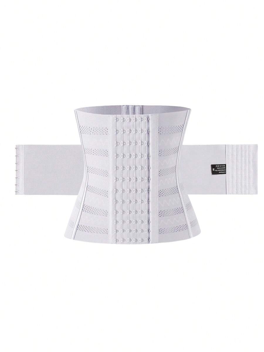 2-Layer Waist Trainer Corset, Adjustable Tummy Control Shapewear - Grey - View 1