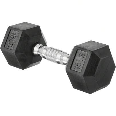 Rubber Hexagonal Dumbbell