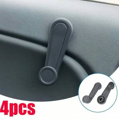 4 piezas Manijas de brazo de limpiaparabrisas manuales con juntas y resortes, accesorios interiores de automóvil universales, piezas de repuesto, manijas de manivela de ventana de automóvil para entusiastas y reparación de automóviles