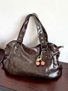Dedoo 2026 High-Quality Luxury Designer Mother's Day Handbag, Large Capacity Solid Color Crossbody Bag - Coffee - View 10