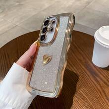 Ốp điện thoại họa tiết lượn sóng tương thích với iPhone 17 Pro Max, ốp bảo vệ cao cấp chống sốc mạ điện với các lỗ chống bụi, viền dày, phù hợp với Galaxy S24 Ultra/S24 Plus/S24/S23 Ultra/S23 Plus/S23/S22 Ultra/S22 Plus/S22/S21 Ultra/S21 Plus/S21 FE/S23 FE/S20 Ultra/S20 Plus/S20 FE, tương thích với OPPO A5x/C1 2 3 4 5 6 7 8 9/9 8 7 6 5 4 3 2 1, tương thích với OPPO A1 2 3 4 5 6 7 8 9 9 8 7 6 5 4 3 2 1 - Vàng - Xem 3