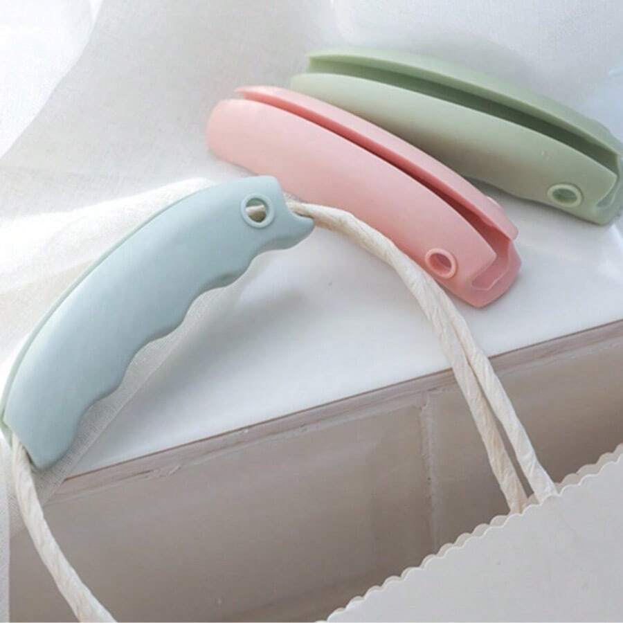 1/3pcs Silicone Anti-Strangle Shopping Bag Carrier, Portable Effort-Saving Plastic Bag Handle, Supermarket Shopping Bag Holder, Thickened Soft Non-Slip Handle, Grocery Carrying Tool, No Hand Pressure, Hanging Design, Simple Macaron Color, Practical Home Tool