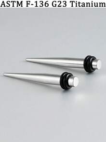 1PC G23 Kim bấm lỗ tai chất lượng cao, dụng cụ nong lỗ tai, dụng cụ mở rộng lỗ tai, nút bịt tai & khuyên tai dạng ống, trang sức cơ thể 1.6-10mm, dụng cụ nong tai unisex - 1 bộ khuếch đại tai hình nón bằng titan - Xem 5