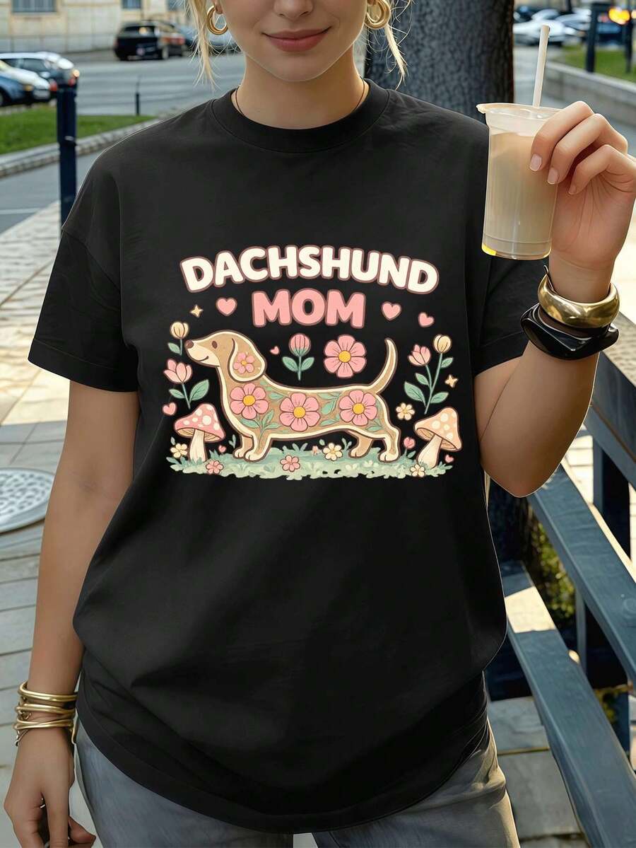 Dam-T-shirts - Svart - Visa 1