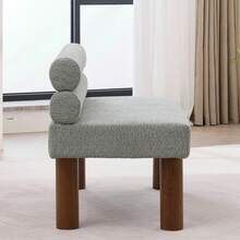 Oversized Modern Minimalist Bench, Armless Design, Wooden Frame, Ideal For Dining Room/Bedroom/Entryway - Green - View 3