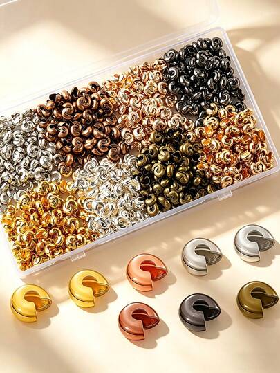 Bộ 800 hạt định vị, kích thước 3mm, hạt hình bán nguyệt, thích hợp làm vòng cổ, vòng tay, trang sức thủ công (8 màu)