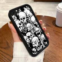 [24h Shipping From Mexico] For IPhone 6 Plus Mobile Phone Case Sky Eye Ladder Full Screen Skull Head Versatile Simple Graffiti Youthful Korean Casual Niche Collision-Free Unique Fashion High Quality Interesting Elegant Creative Anime Japanese Air Cushion Protection For Girls Cute Durable Soft Cartoon Funny Dustproof High Quality Cool Personality Cute Popular Vitality Playful Shock Absorption Textured Style Ins Cute Modern Exquisite New Design Gift Dirt Resistant Lightweight And Non-Slip - 白色 - 查看 6
