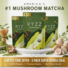 Premium Mushroom Matcha 3-Pack | USDA Organic Adaptogens + Ceremonial Matcha | Energy, Focus, Gut Comfort & Immune Support* | 3-Pack = Super Value - 2 件裝 - 不含保護套 - 查看 1
