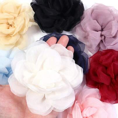 Bộ 2 chiếc lưới hai lớp trang trí hoa, nhẹ và mềm mại, thiết kế 3D, thích hợp để tự làm phụ kiện tóc, trâm cài, vòng cổ, khăn voan, trang trí túi xách, trang trí nhà cửa, trang trí váy cưới, trang trí tiệc cưới/lễ hội, trang trí hộp quà, kích thước lớn 10cm, nhiều màu sắc.