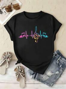 Women T-Shirts - Black - View 2