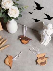 3/6Pcs Retro Bohemian Wooden Bird Hanging Ornaments Exquisite Bird-Shaped Wooden Pendants Are Decorated With Delicate Tassel Details, Adopting A Classic Vintage Bohemian Style. Comes With Hanging Ropes For Effortless Installation, No Power Supply Needed. Ideal As Artistic Home Decor To Embellish Walls, Windows And Various Indoor Spaces. - Multiple Styles - View 5