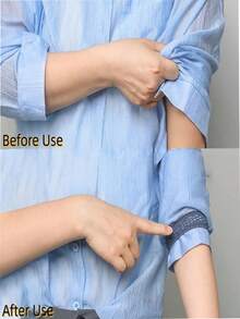6pcs Adjustable Non-Slip Sleeve Holders Set | Unisex Seamless Shirt Cuff Fasteners | Suitable For Suits, Shirts And Hanfu, Reusable Quick Fix Tool - Multicolor - View 5
