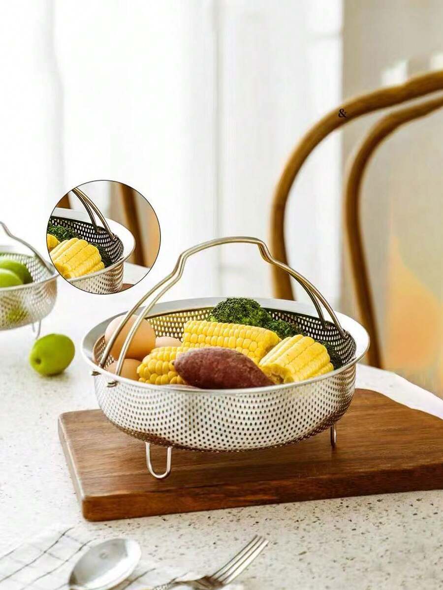 1 bộ hấp cơm bằng thép không gỉ 304, có vách ngăn cơm và canh, giá hấp, khay hấp. - Xem 1