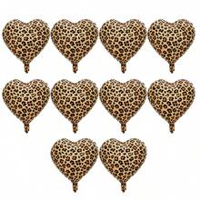 18 Inch Leopard Print Heart Shaped Foil Balloon, Suitable For Wedding, Bachelorette Party, Birthday, Holiday Decoration - Multicolor - View 2