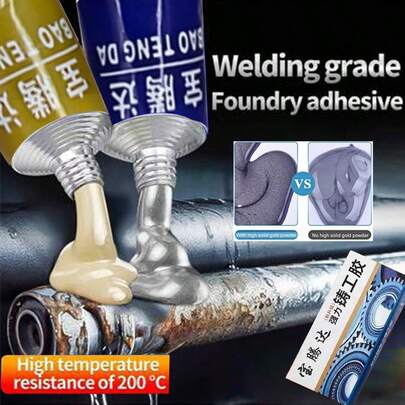 Pegamento epoxi AB de secado rápido, adhesivo universal de grado industrial resistente y fuerte para metal, plástico, cerámica, vidrio, madera, impermeable, resistente al calor, para reparar, unir y sellar