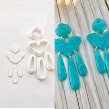 Auspicious Patterns Asymmetric Figure Shaped Vacation Style Clay Molds Clay Cutting Molds For Earring Jewelry Making Clay Tools - White - View 6