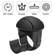 YAIUZGOO 1 núm xoay vô lăng bằng silicon có bạc đạn kim loại, tay cầm thoải mái. - đen - Xem 7