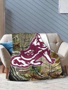 Texas A&M Merch Aggies Throw Blanket Warm Blankets Breathable Air Conditioner Blanket For Car Classic Outdoor Blankets For Picnic For All Season - màu đen - Xem 5