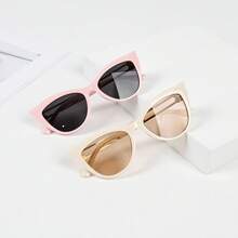 1 chiếc kính mắt mèo thời trang cho bé gái, thiết kế mới, gọng tam giác cổ điển. - Mắt mèo - Xem 8