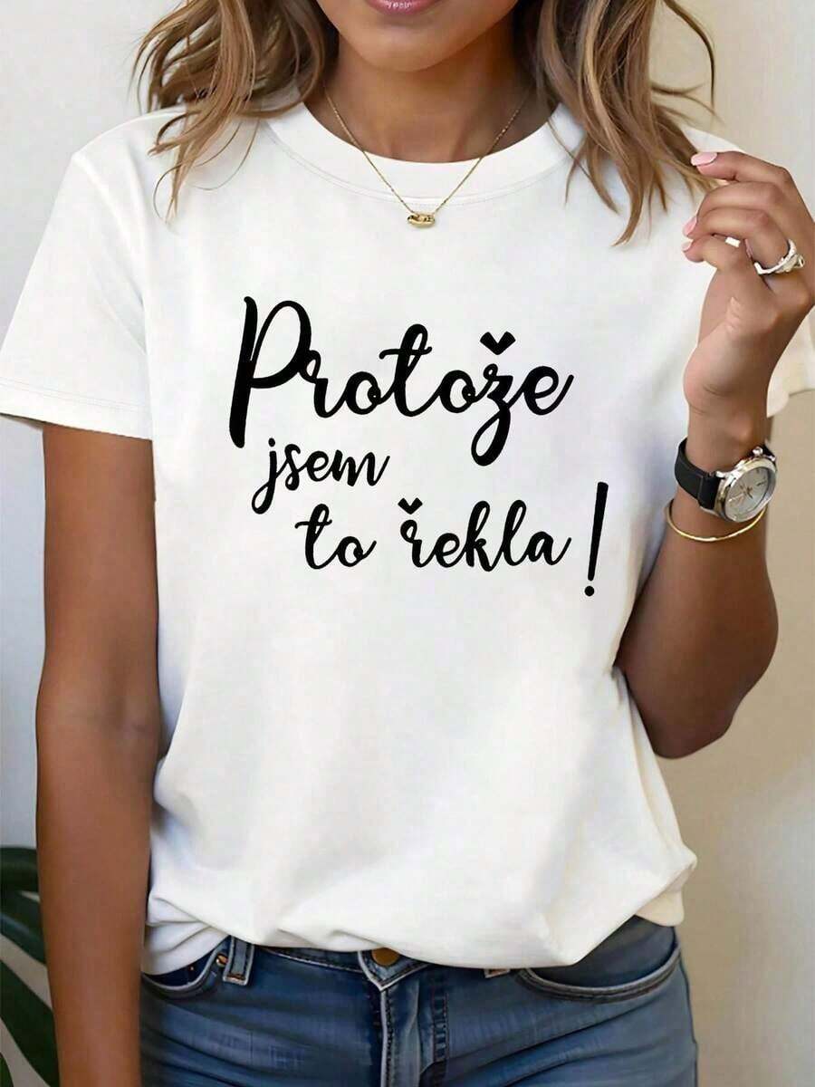 Women's 100% Cotton Crew Neck T-Shirt: Breathable And Comfortable. This Cute And Casual T-Shirt Is Perfect For Spring And Summer, Ideal For Both Everyday Wear And Going Out. Lightweight, Cool, And Durable, It's A Versatile Wardrobe Staple. - 白色 4 - 查看 1