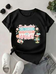 Dam-T-shirts - Svart - Visa 1