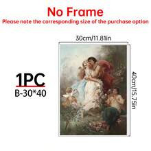 1/9 bức tranh sơn dầu lãng mạn cổ điển trên vải canvas, tranh treo tường trang trí phòng ngủ, nhà cửa, đồ trang trí thẩm mỹ, có khung tùy chọn, tranh trang trí tường phong cách cổ điển nữ thần và hoa, tranh canvas không khung trang trí phòng khách, phòng ngủ, phòng tắm, nhà bếp, văn phòng. - nhiều màu - Xem 29