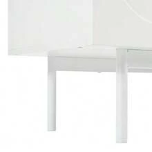 Modern Minimalist White Sideboard With 4 Türen Im Bogenmuster Für Esszimmer Und Wohnzimmer (Weiß) - White - View 11