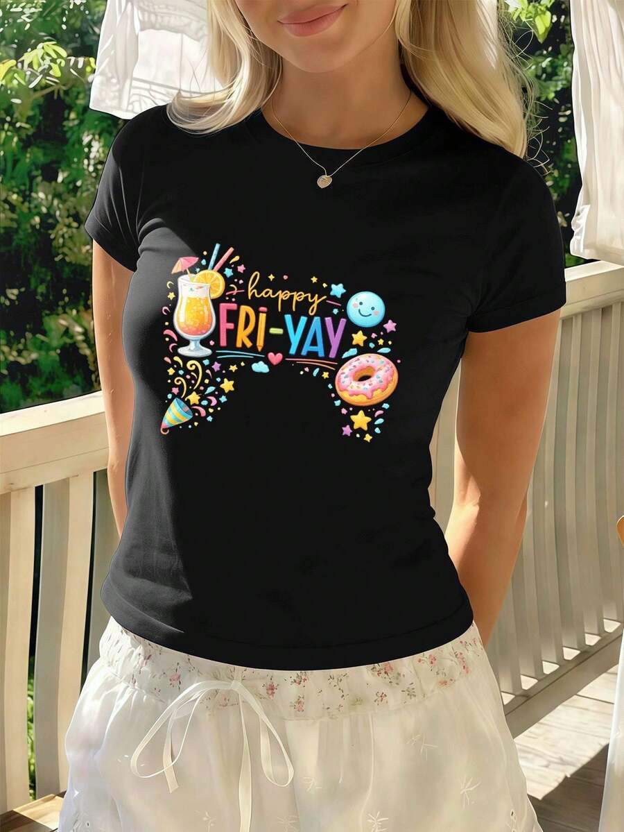 Women T-Shirts - Black - View 1