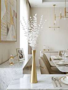Elegant Metal Vase, Small Vase, Gold Vase, Metal Made - No Worry About Falling, Pointed Bottom Vase Suitable For Wedding Table Center Decor, Candlelight Dinner Table Decor, Home Decor, Room Decor, Best Friend Gift, Women Gift, Winter Gift - Luxury Model - View 9