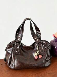Dedoo 2026 High-Quality Luxury Designer Mother's Day Handbag, Large Capacity Solid Color Crossbody Bag - Coffee - View 6
