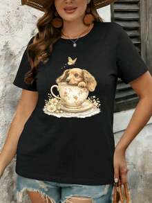 Women T-Shirts - Black - View 1