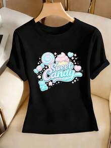 Women T-Shirts - Black - View 2