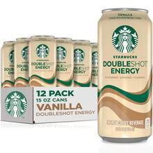 Starbucks Doubleshot Energy Drink Coffee Beverage, Vanilla, Iced Coffee, 15 Fl Oz Cans (12 Pack) - Default - View 1