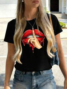 Women T-Shirts - Black - View 2