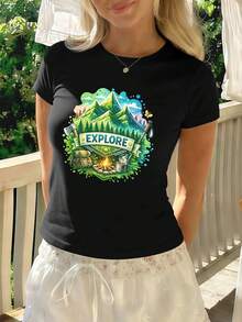 Women T-Shirts - Black - View 1