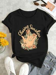 Women T-Shirts - Black - View 1