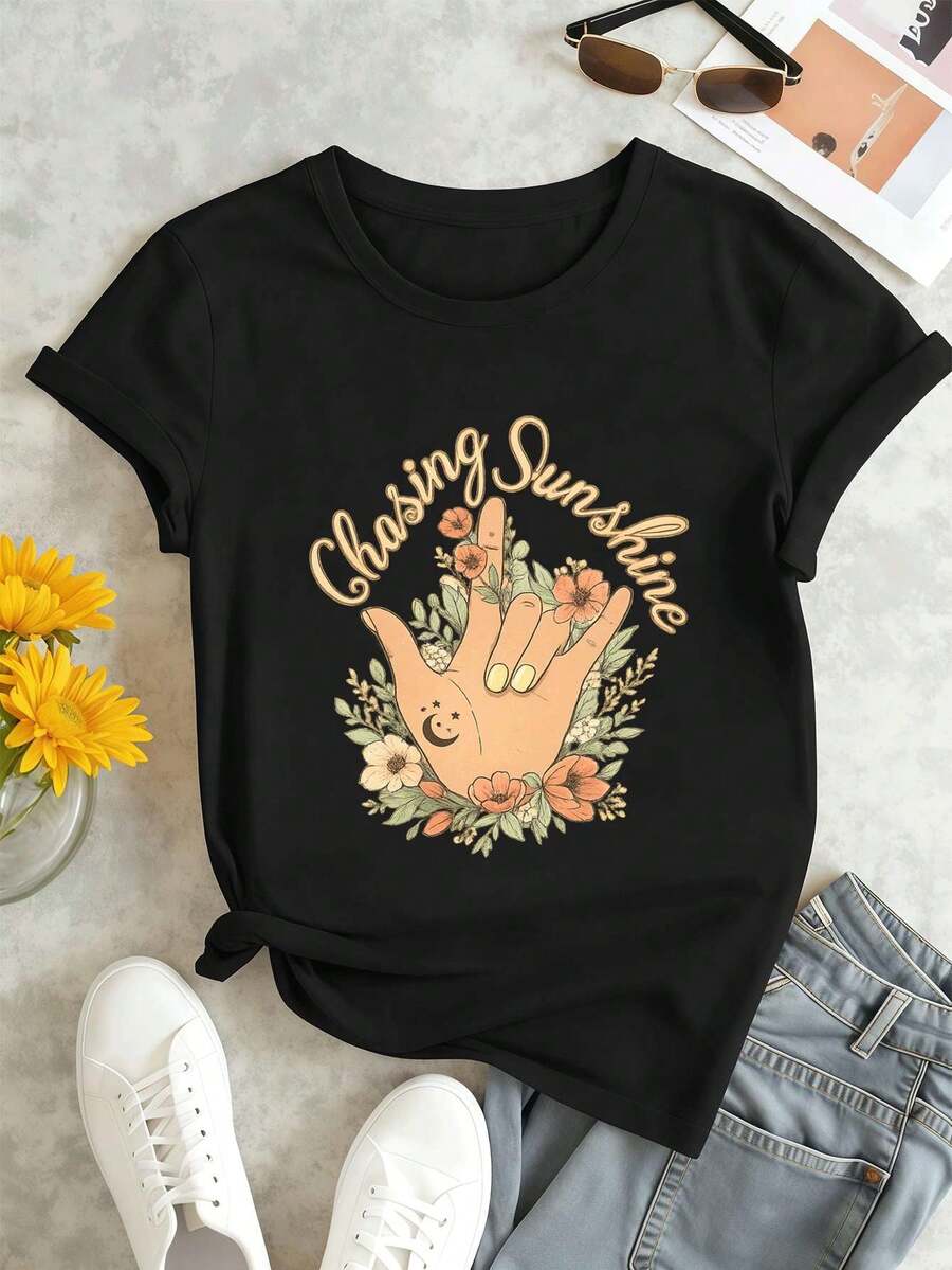 Women T-Shirts - Black - View 1
