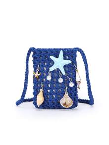 BAILEE Hand-Woven Polyester Yarn, Decorated With Complex Marine Life Elements. A Phone Case That Enhances Women's Elegant Elegant. - Multicolor - View 22
