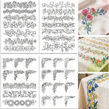 Large Floral Border And Corner Water-Soluble Embroidery Patterns, Stickers And Sewing Embroidery Paper Printing, Stabilizer Suitable For Embroidery Beginners - A306 - View 2