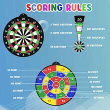 66 cm (ca. 26 Zoll) großes Kinder Dart Board Set mit 8 Kugeln, Klett-Bällen, Spielzeug für Jungen, Spaß für drinnen/Outdoor, Partyspiel, für 3- bis 12-jährige Jungen und Mädchen - Verschiedenfarbig - Übersicht 10