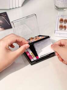 10/5/1pc-B Double-Layer Transparent Nail Art Display Box - A-PE Nail Art Storage Box Portable Dust-Proof Storage Box Lid, Suitable For Nail Tips And Nail Art Tools, Double-Layer Pressed Nail Art Sorting Box, Suitable For Vacation Beach, Bathroom, Bedroom And Other Places, Large Capacity, Essential For Makeup Bag, Essential For Travel - Multicolor - View 5