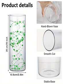 24pcs Transparent Glass Cylinder Vase Set, Suitable For Tabletop Centerpiece Decoration, Modern Floating Candle Holder, Multi-Purpose Vase, Hurricane And Floating Candle Holder For Wedding Centerpiece And Home Decor - Clear - View 15