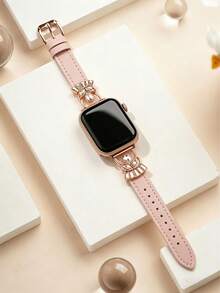 1件超細纖維手錶錶帶，適用於女性與男性，兼容 38mm、40mm、41mm、42mm、44mm、45mm、46mm、49mm - S11/10-42mm 亮面金屬扣，超薄舒適且防汗 - 優雅時尚手錶錶帶，適合商務、約會、婚禮、派對與日常穿著 - 可愛禮物，高品質替換手錶錶帶配件 - 粉皮玫瑰金扣 - 查看 8