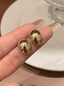 1 Đôi bông tai hình học sang trọng, tinh tế, tối giản, mạ vàng, phù hợp cho nữ giới đeo hàng ngày, dự lễ hội và tiệc tùng. - hình học - Xem 3