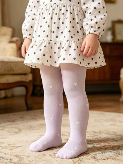 1 chiếc quần legging cho bé gái màu đen/trắng/be họa tiết trái tim phối hợp, chất liệu mềm mại, thoáng khí, thích hợp làm quà tặng trang trí tiệc mừng em bé chào đời, đồ cần thiết cho mùa hè, mặc hàng ngày/đi học/đi khiêu vũ.